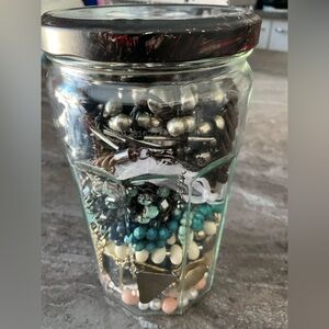 Large Assorted Jewelry Jar - Mixed Colors
